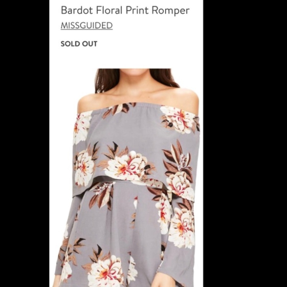 Bardot floral off the shoulder romper